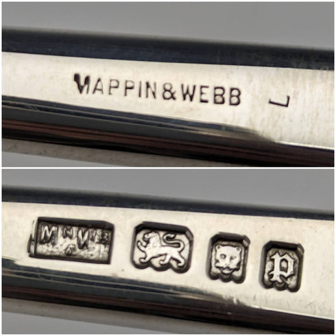 1930 年英國復古純銀鞋拔和鈕扣掛鉤 Mappin 和 Webb